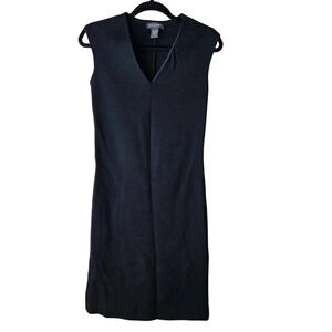 Banana Republic V Neck Sleeveless Wool Acrylic Women's Dress 4 Black